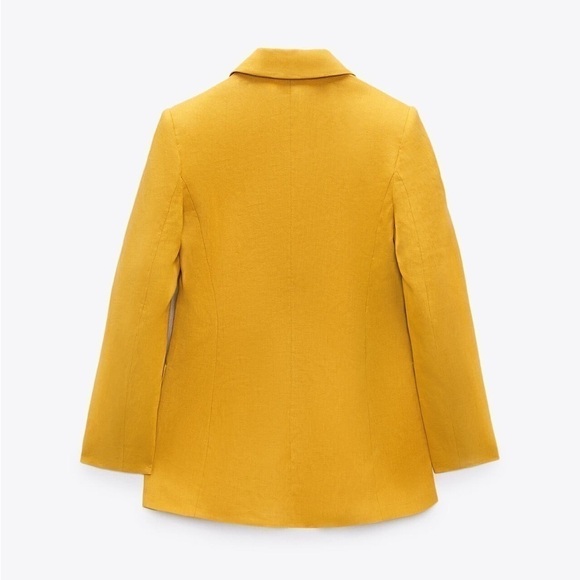 New ZARA Patch Pocket Linen Jacket - Picture 7 of 11
